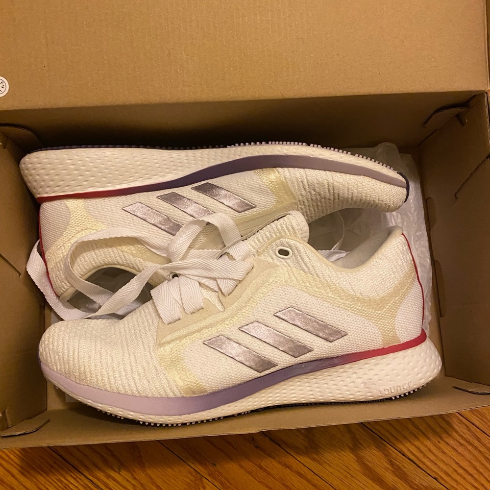 Worn once for a few hours . Like new adidas bounce sneakers.